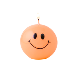 Smiley Candle – 7.5 cm - Hot Orange