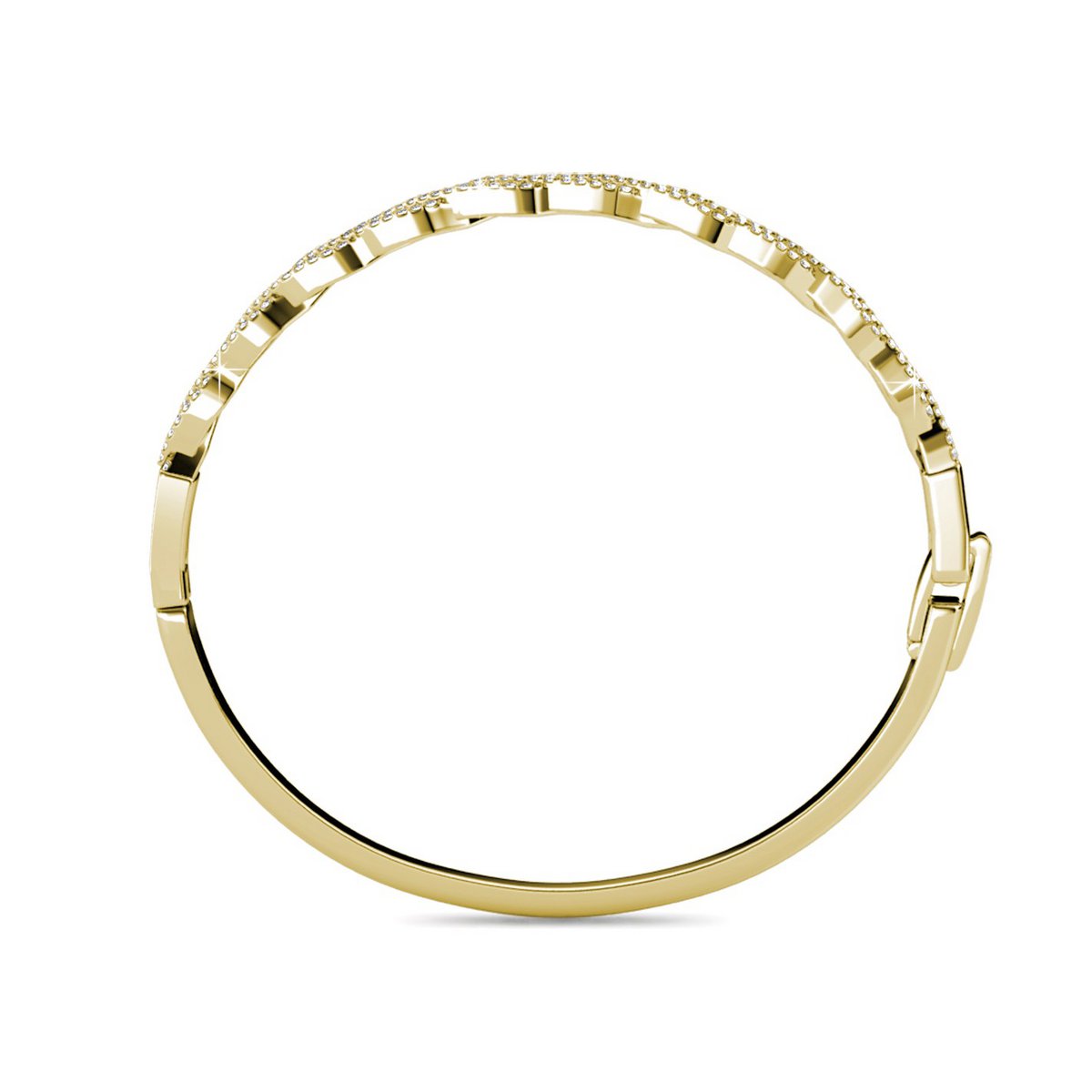 Bracelet Braided - Doré et Cristal