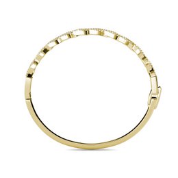 Bracelet Braided - Doré et Cristal