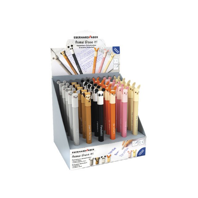 Gelstift EFA Animal Erase-It 36Stk. Ausgestellt (Lama, Fuchs, Ferkel, Panda, Maus und Faultier)