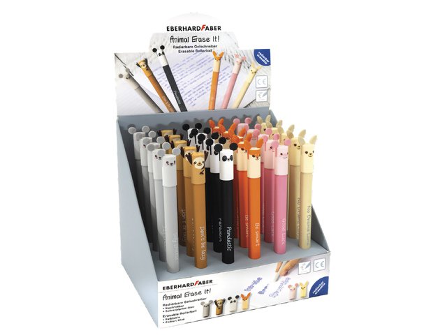 Gelstift EFA Animal Erase-It 36Stk. Ausgestellt (Lama, Fuchs, Ferkel, Panda, Maus und Faultier)