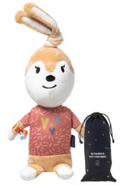 Boîte à musique jouable librement Ivy le lapin - sac en tissu