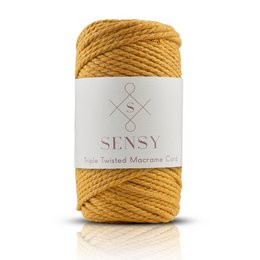 Sensy Premium 3mm - 82 yards 100% Cotton 3 Strand Twisted Macrame Cord