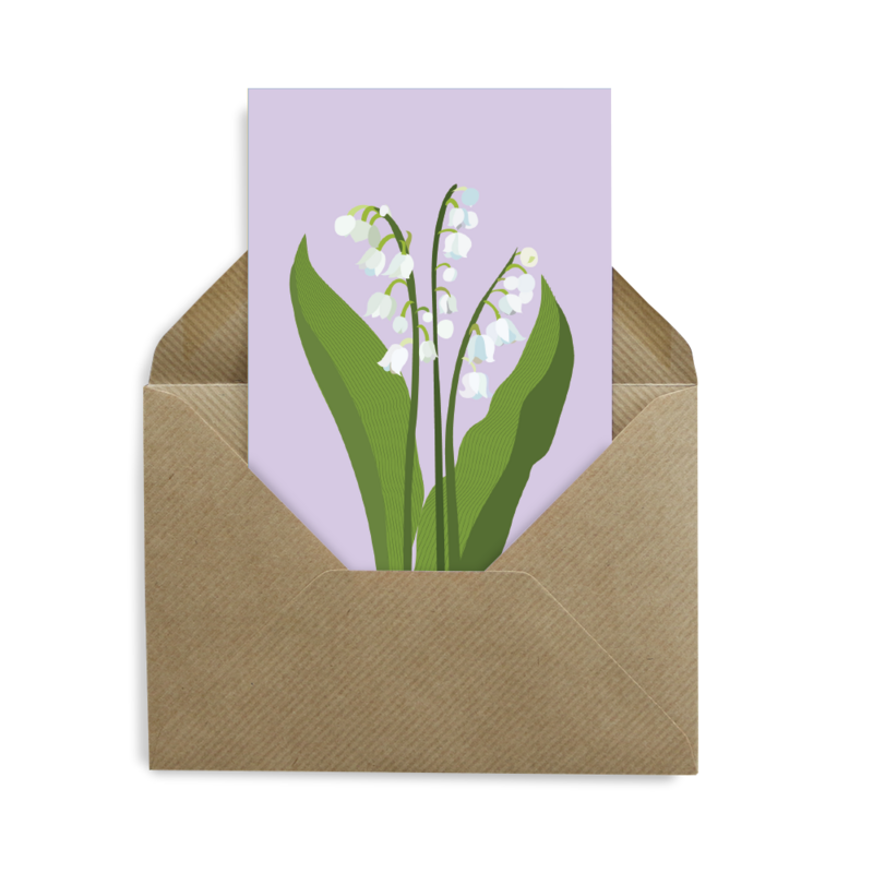Carte Postale Florale - Muguet