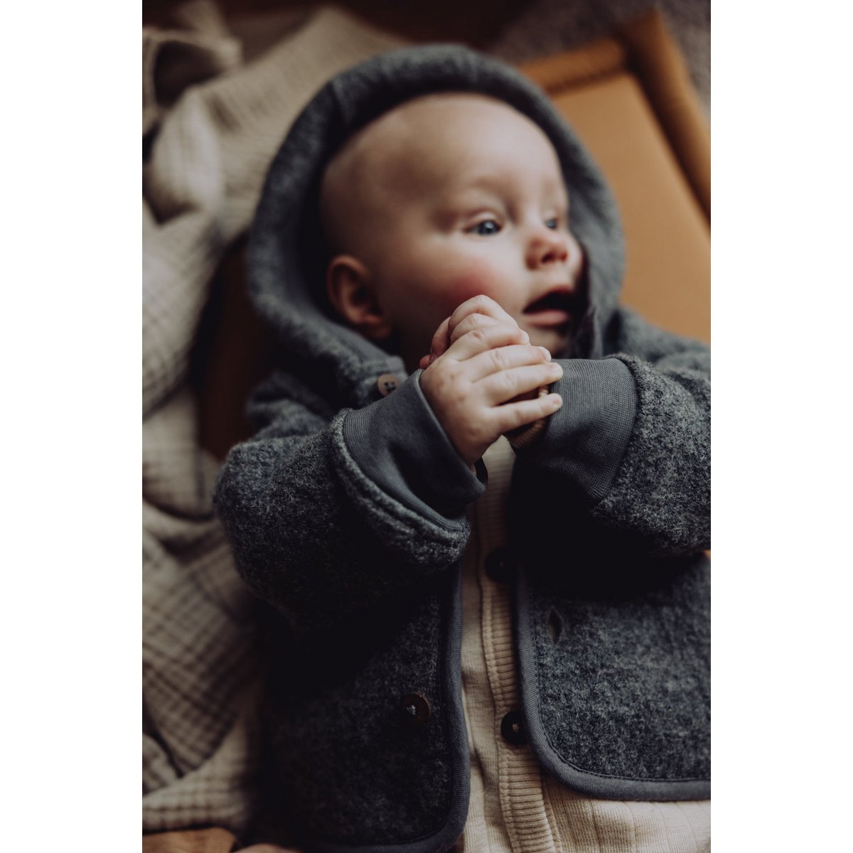 Veste à capuche en laine - Tempête