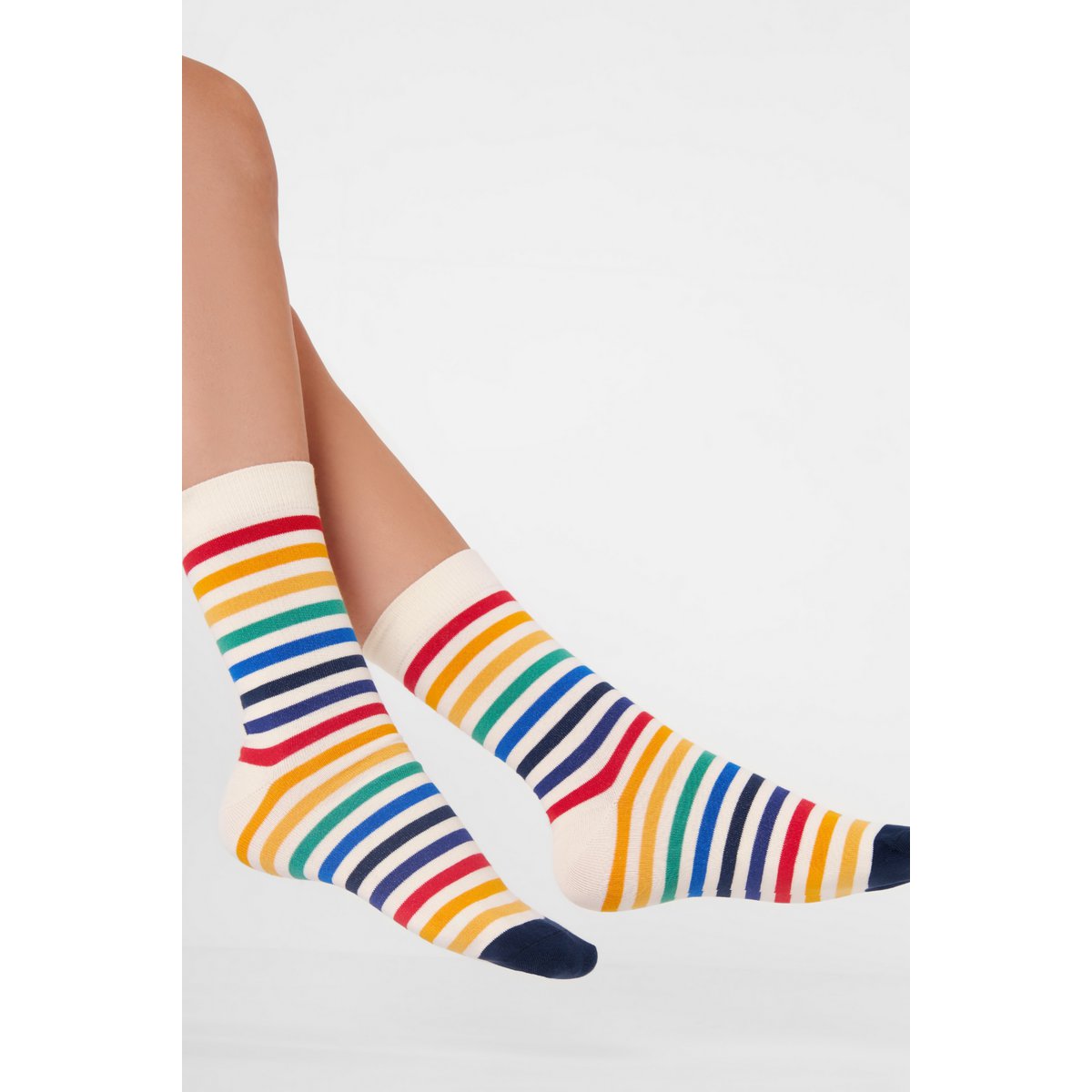 Organic Socks Arcoiris - Colorful striped socks, socks with colorful stripes