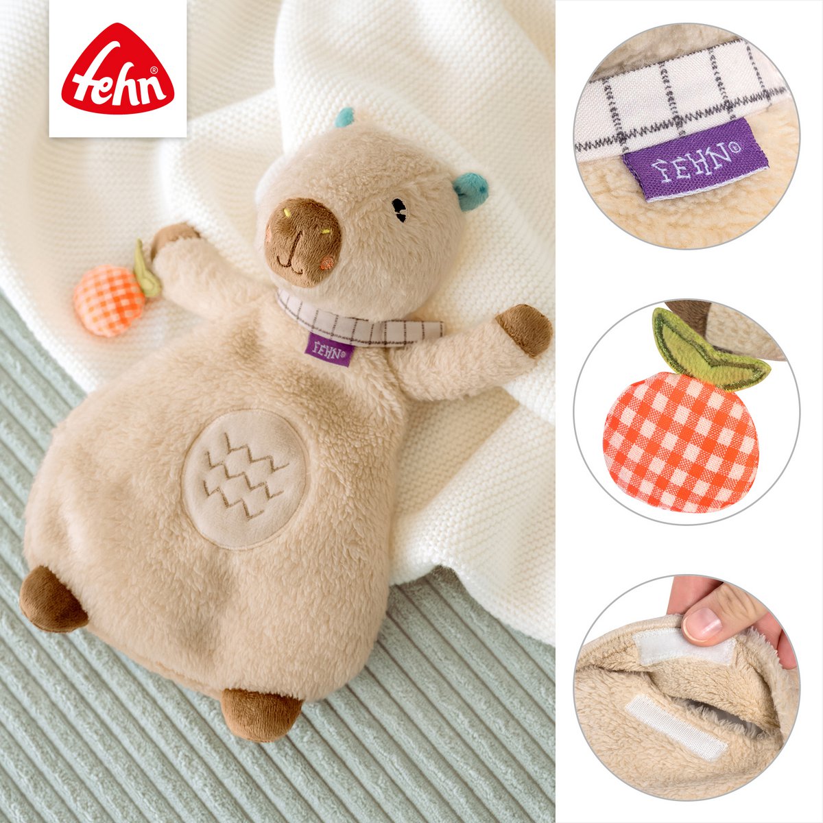 Heatable soft toy capybara