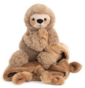 Kuscheltuch – Braunes Faultier