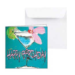 Happy Birthday cocktail card