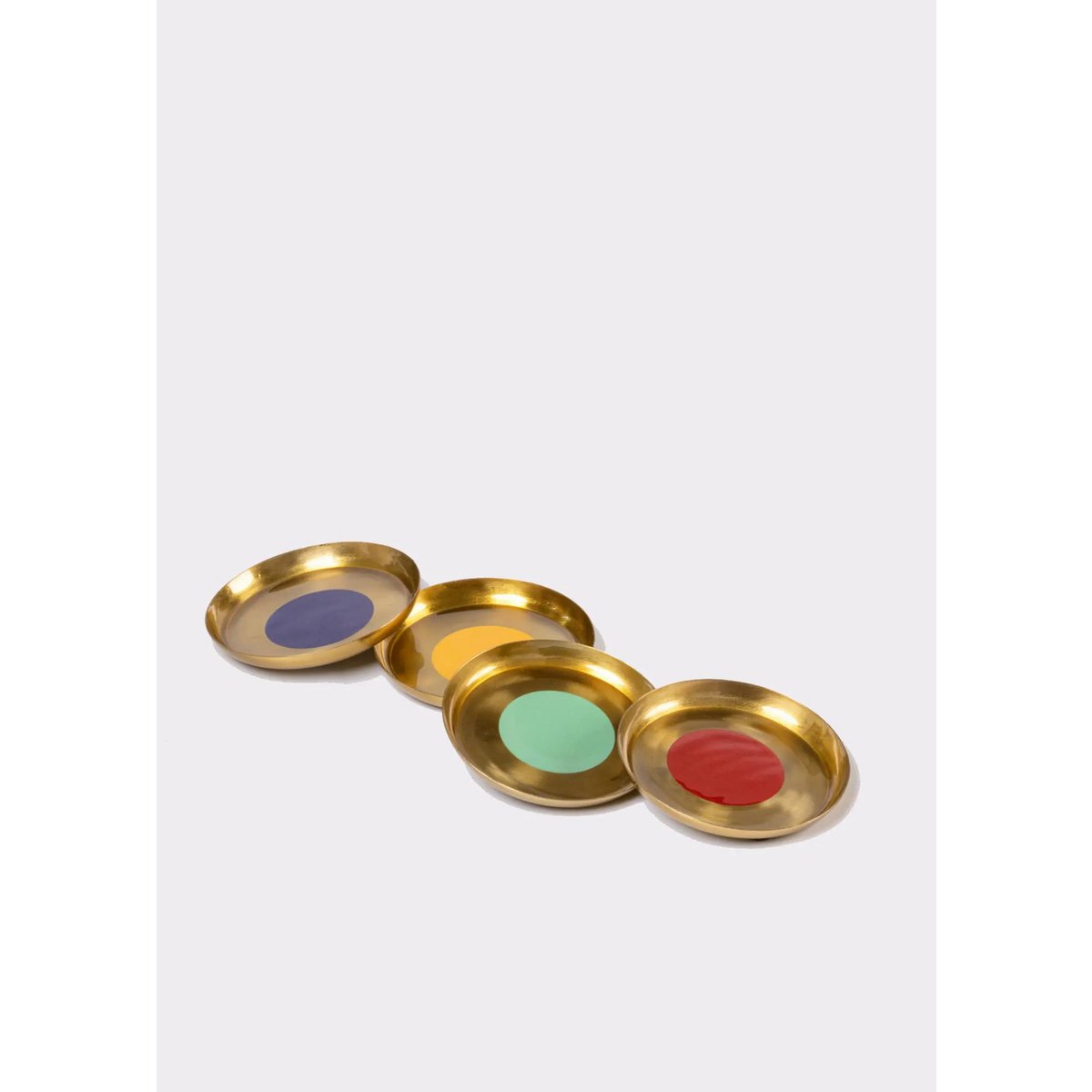 Onderzetters | Cirque handgemaakt emaille goud | Set van 4