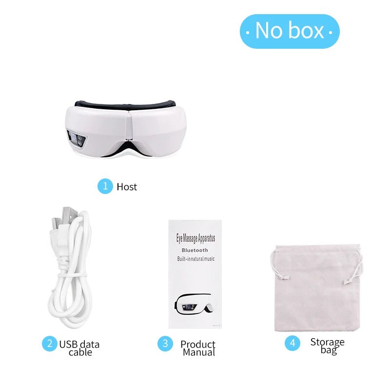 6D Smart Eye Massager Vibration Airbag Compress Eye Care Instrument Bluetooth Music Eye Massage Glasses Eye Relax Fatigue