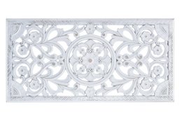 DÉCORATION MURALE MDF 60X1,5X30 DÉCAPAGE BLANC DP195123