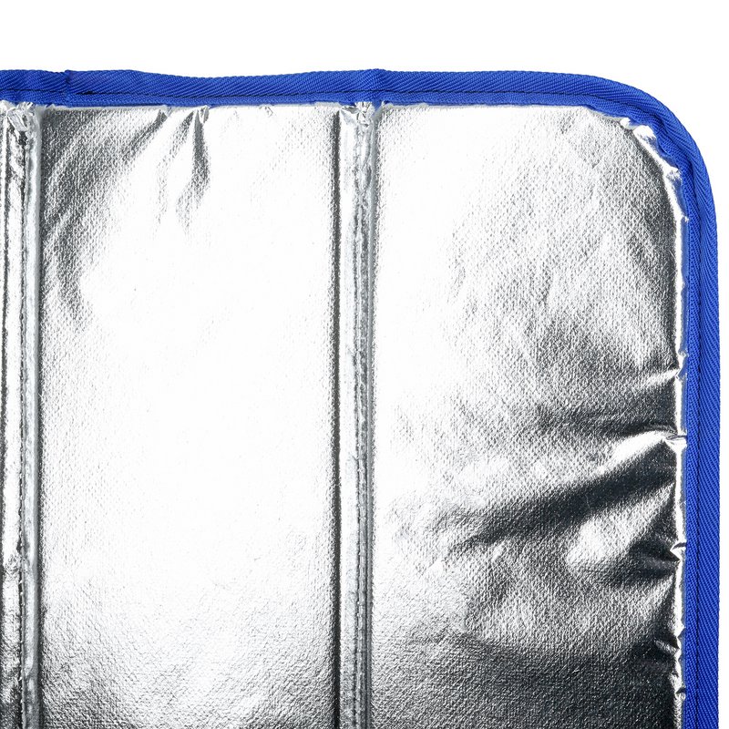 Sitzkissen to go, rechteckig, "Camperglück", Spruch, Kunststoff, blau, VE 8, L. 30 cm, B. 40 cm, H. 1 cm