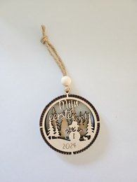 Pendentif en bois mon premier Noël 2024
