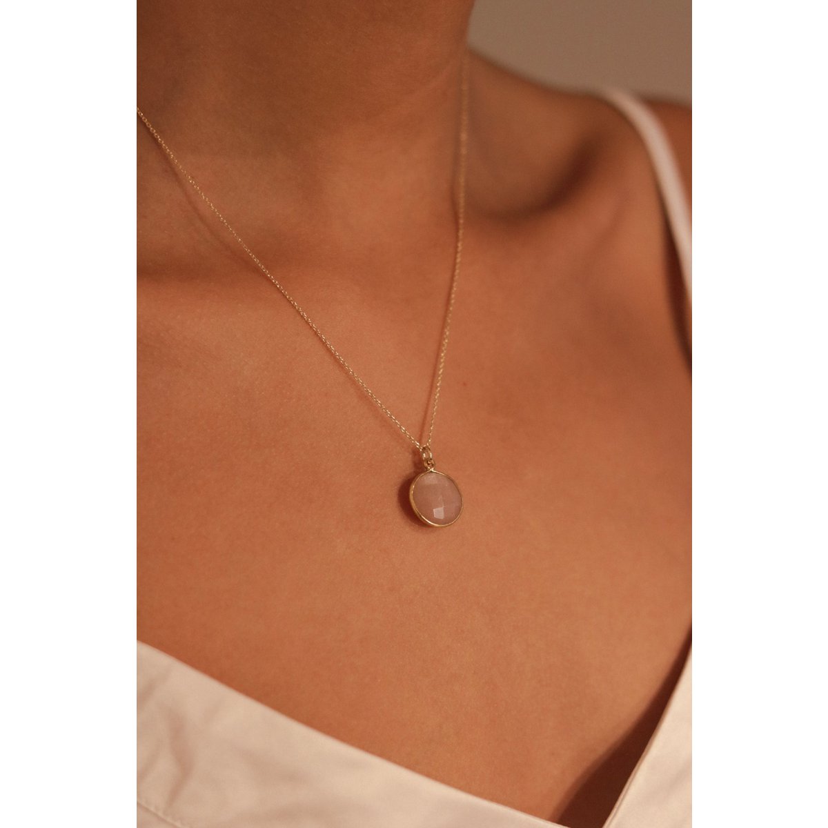 Bonbons aux gemmes | Collier Calcédoine Bleue