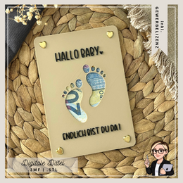 Money gift for the birth - money gift card baby - creative gift idea for new parents