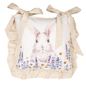 Cushion cover chair cushion 40x40 cm white purple cotton lavender rabbit decorative cushion