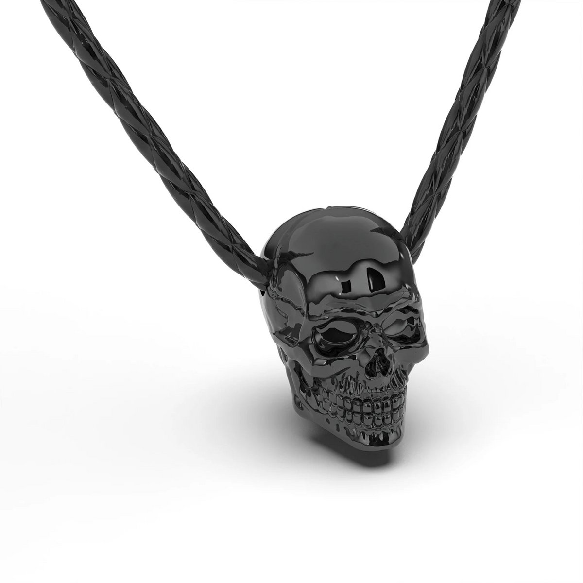 Collier en cuir "Crâne"