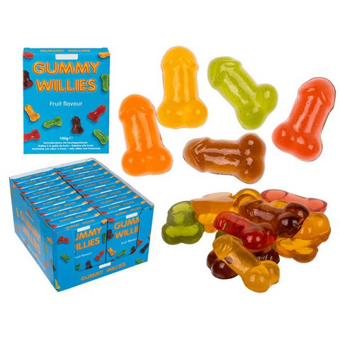 Kinky Vergnügen - OB016 - Gummiuelle Willies - Obstgeschmack Candi
