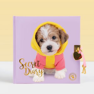 Studio Pets Puffy Diary with lock Puppy Jacky