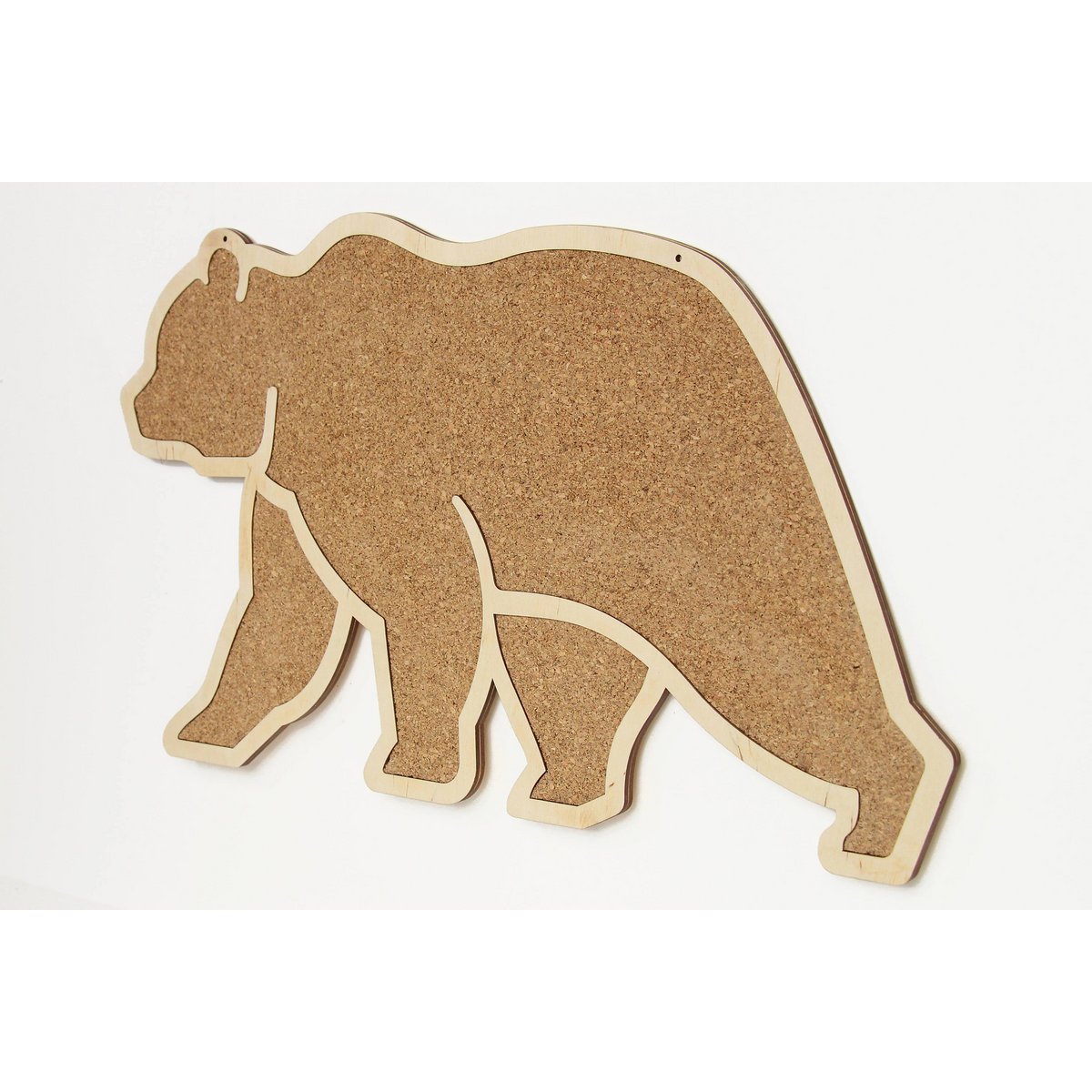Bacheca di sughero, a forma di orso di sughero, orso decorativo da parete