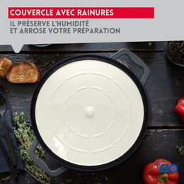 Cocotte en fonte émaillée gris classique 26 cm 4.5 L Elo