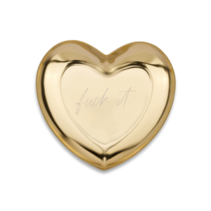 Kleine Herzschale "fuck it", Gold