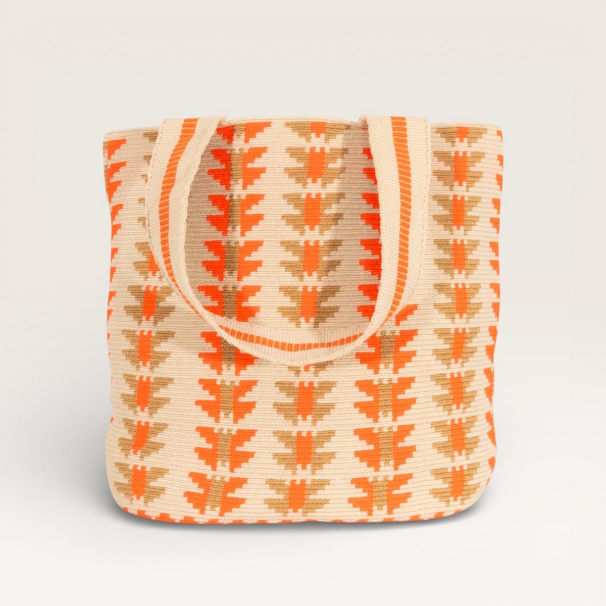Geometrische ovale Tragetasche | Mandarine