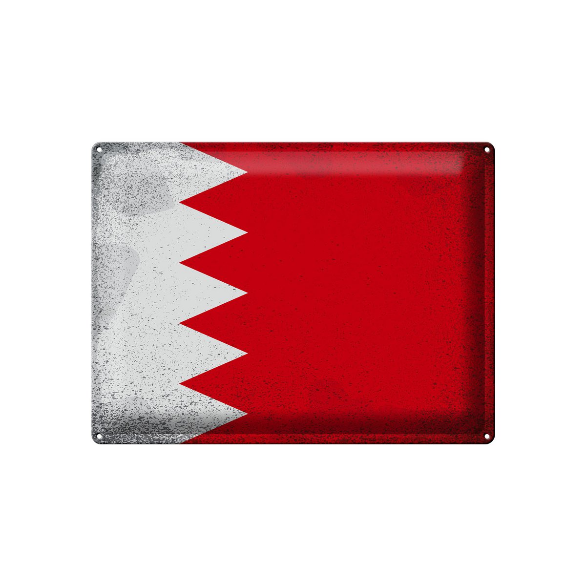 Tin Sign Flag Bahrain 40x30cm Flag of Bahrain Vintage