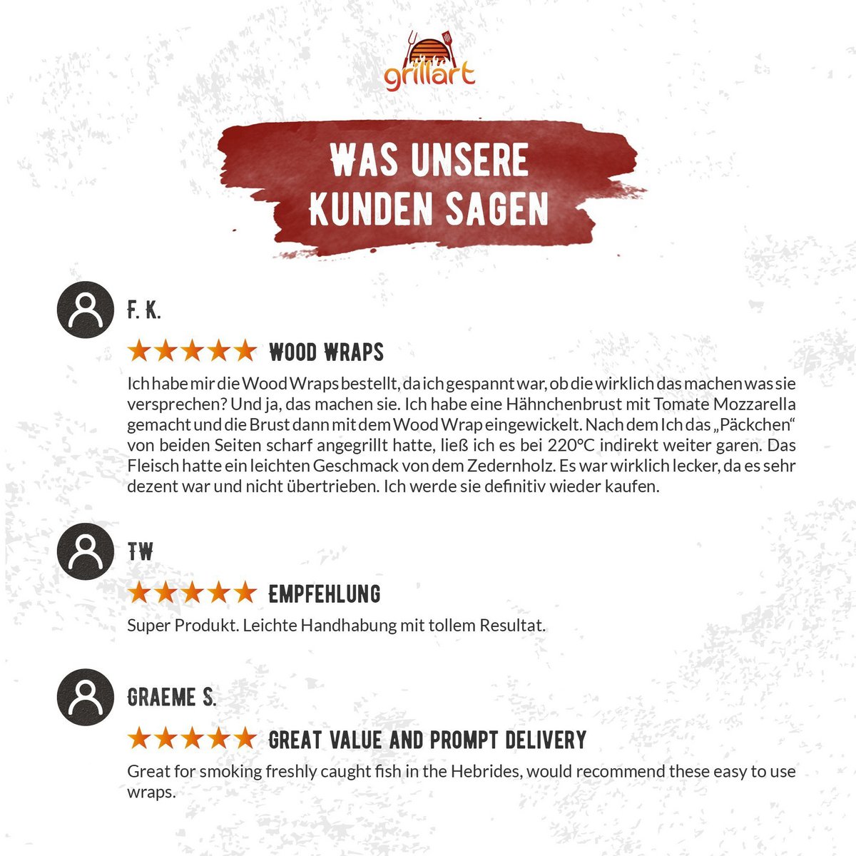 Envolturas de madera premium para barbacoa - Paquete de 12 en tamaño XL