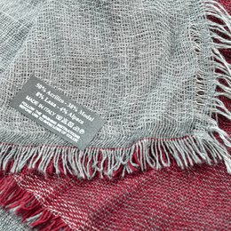 Florence Artegiani. Two-tone scarf scarf with double flap, modal and wool. Made in Italy.