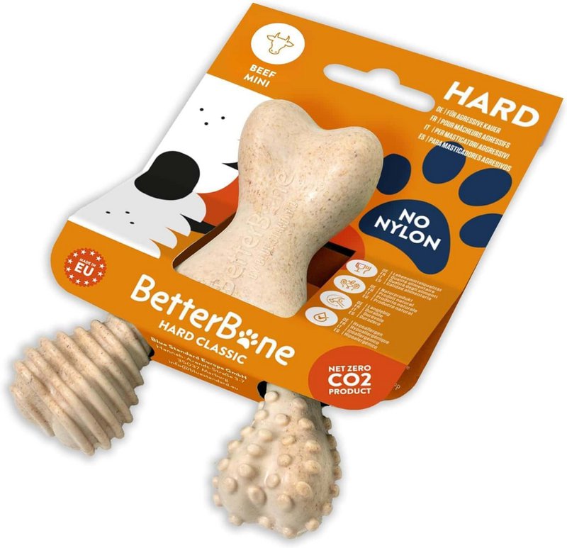 BetterBone Dogs Tewing Bones - Mini Hard Beef (uden nylon, CO2 neutralt lavet i Europa)