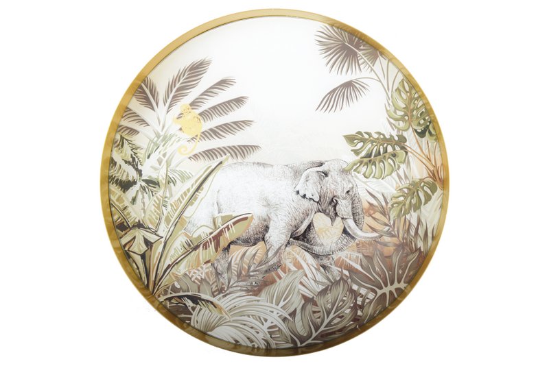 Kenya Elephant Round Tray