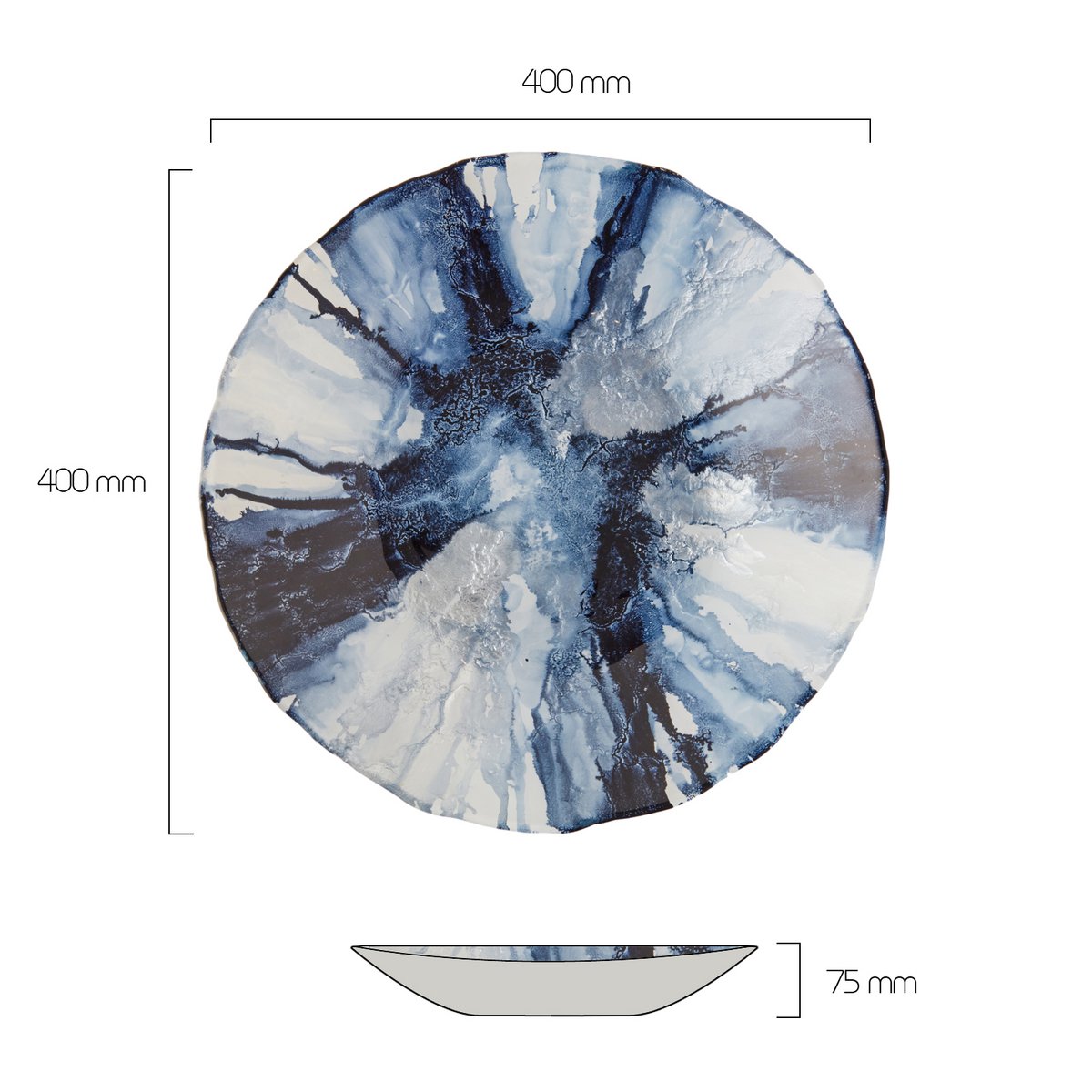 Abstract Blue Bowl