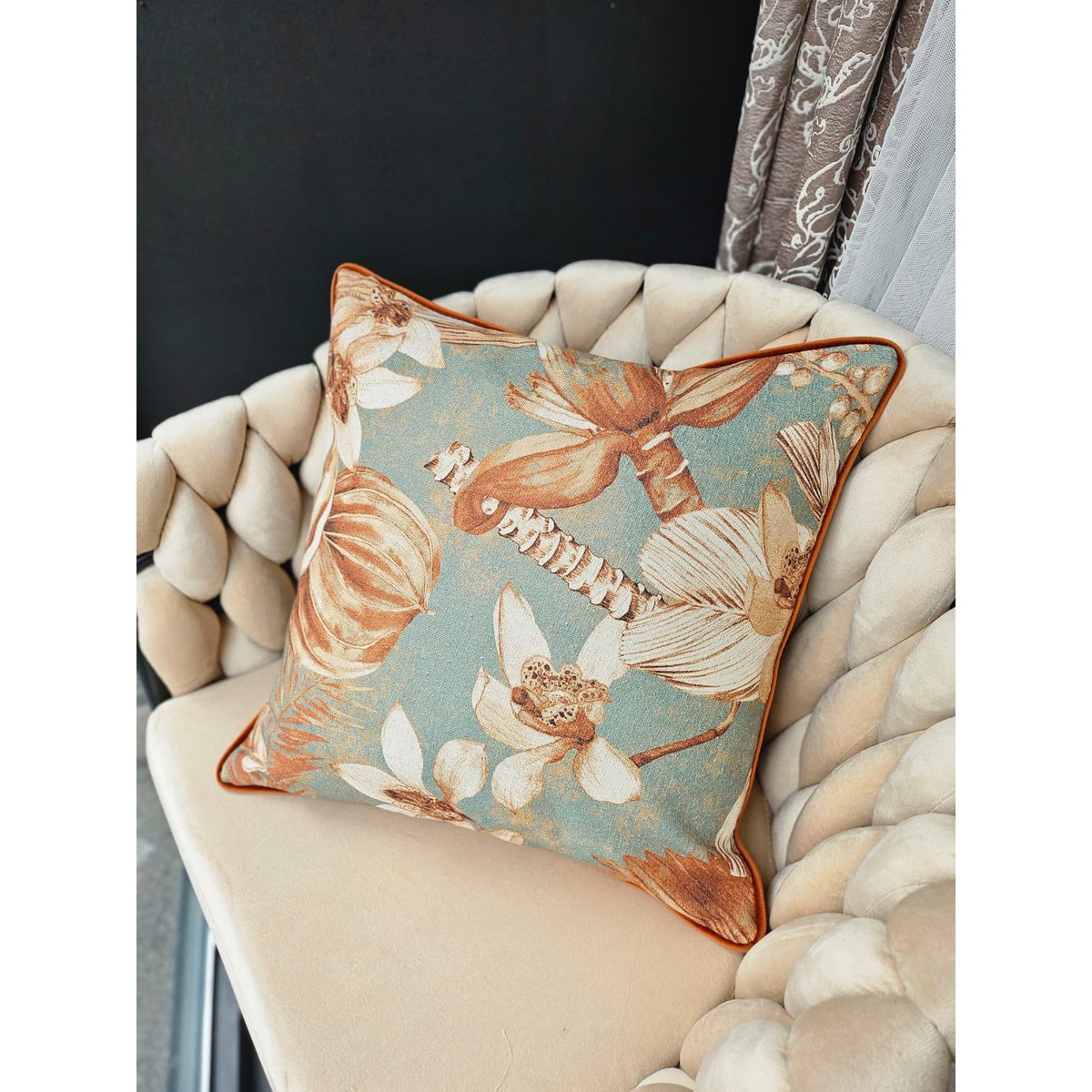 Pillowcase 45x45cm, 90% cotton, 10% linen | Terra Flora