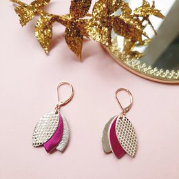 LES CHOUCHOUS leather earrings