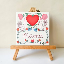 Tile mama with heart and gosjes
