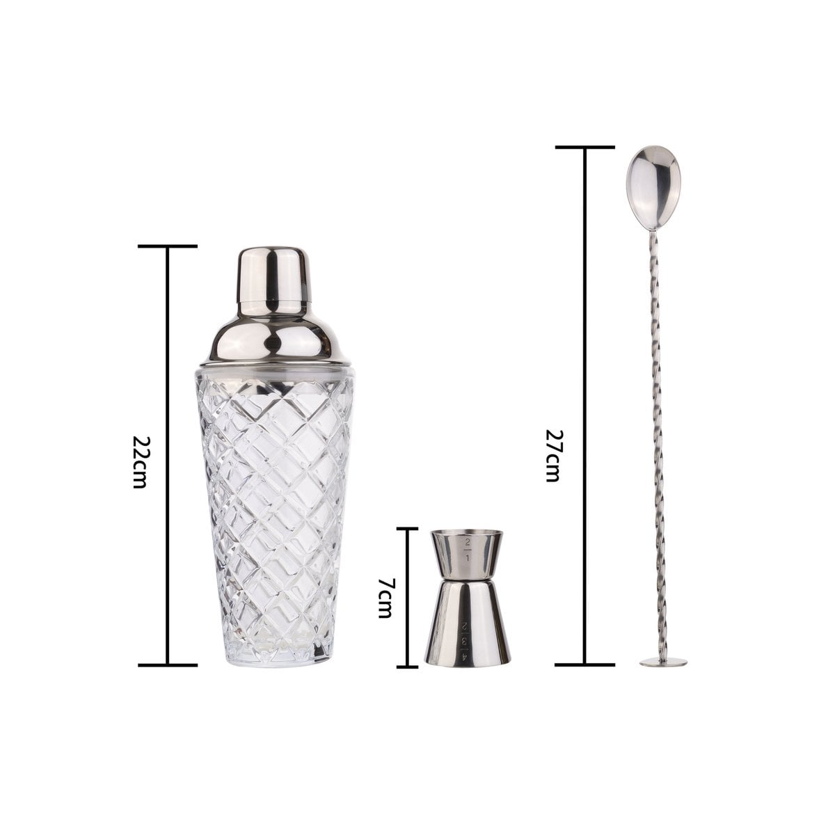Zestaw koktajli kryształowych 3 - 400 ml