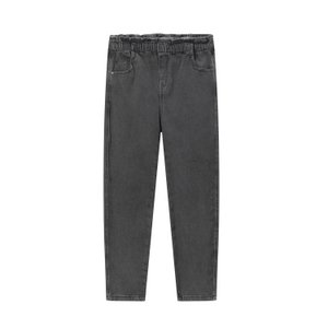 Mädchen-Jeanshose mit Gummibund in Grau