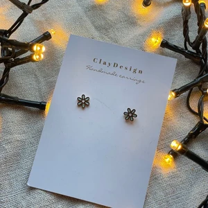 Children's earrings light blue flower