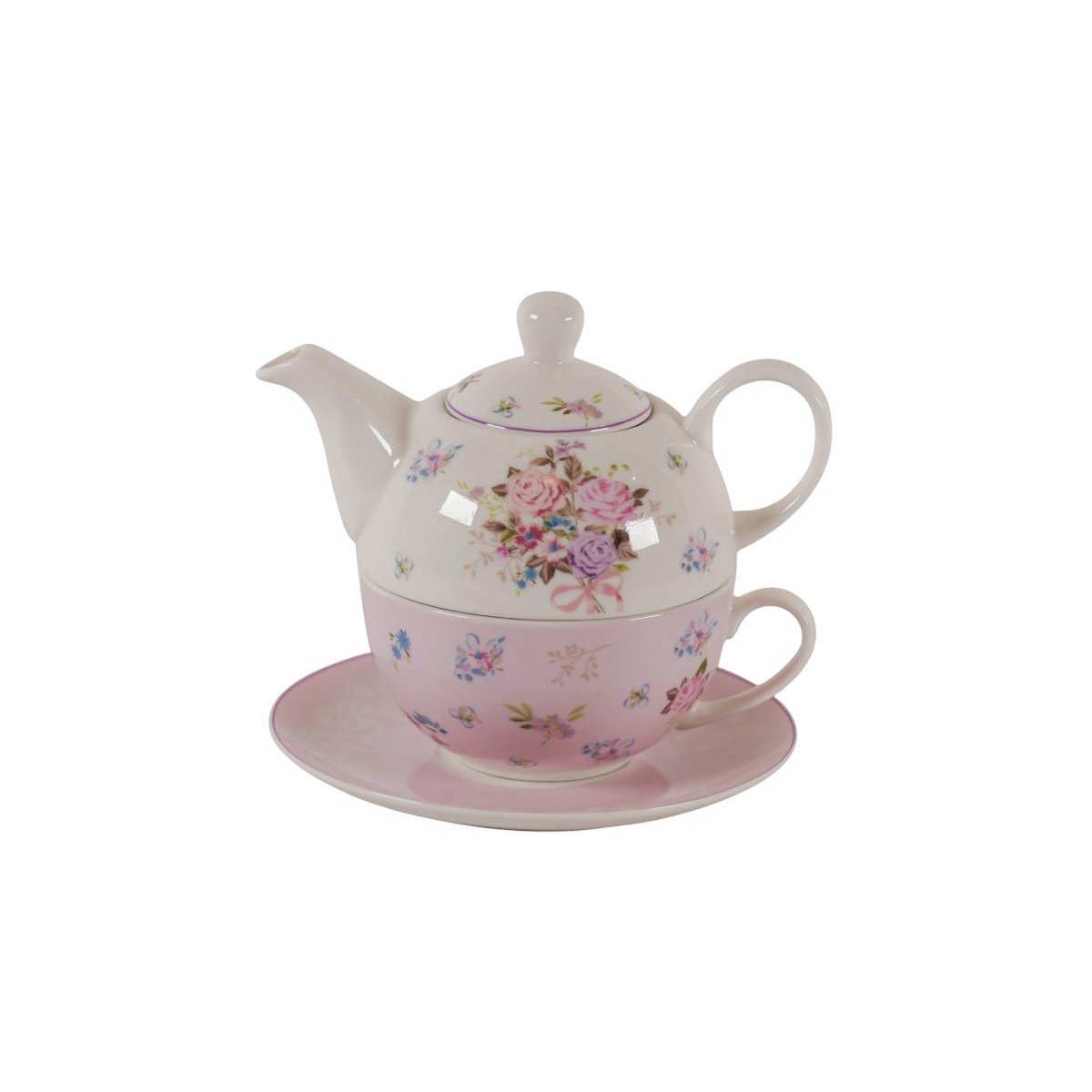 Zestaw herbaty porcelanowej na jedną florę 400 ml Isabelle Rose