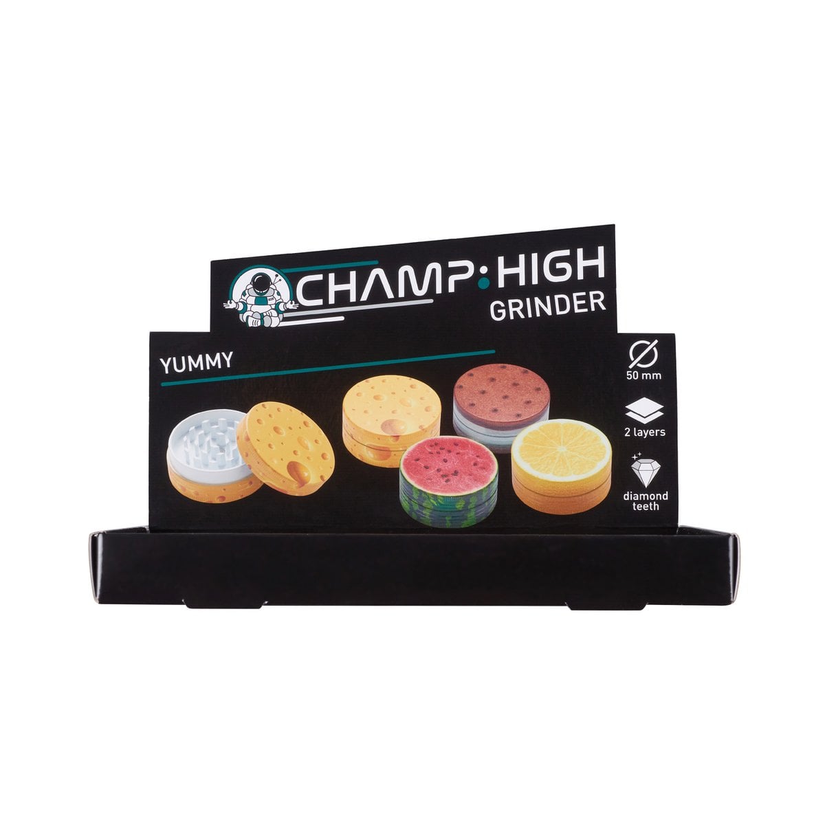Display 12 x spice mills - 50mm - YUMI