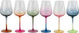 WINE GLASSES RAINBOW 6 PIECE SET (HOFF2515)