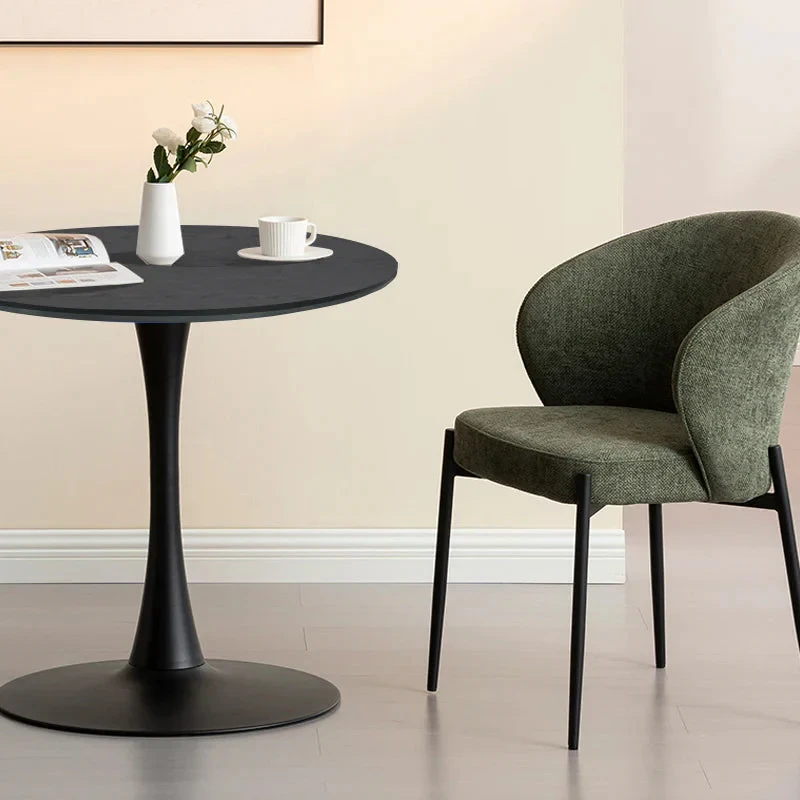 Tiana Round Dining Table [Travertine] [80 cm]