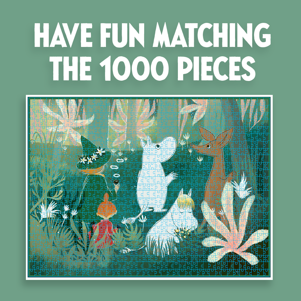 Mumin - Kunstpuslespil - 1000 stk - Grøn