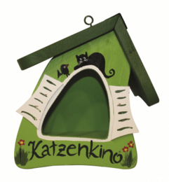 Vogelvilla - Futterhaus - Futtermini Katzenkino, grün
