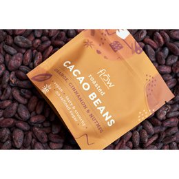 Granos de Cacao Tostados de Origen Único con canela, naranja, nuez moscada y azúcar de flor de coco caramelizada