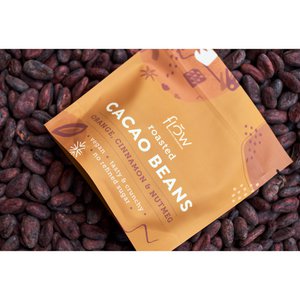 Single Origin Geroosterde Cacaobonen met kaneel, sinaasappel, nootmuskaat en gekarameliseerde kokosbloesemsuiker