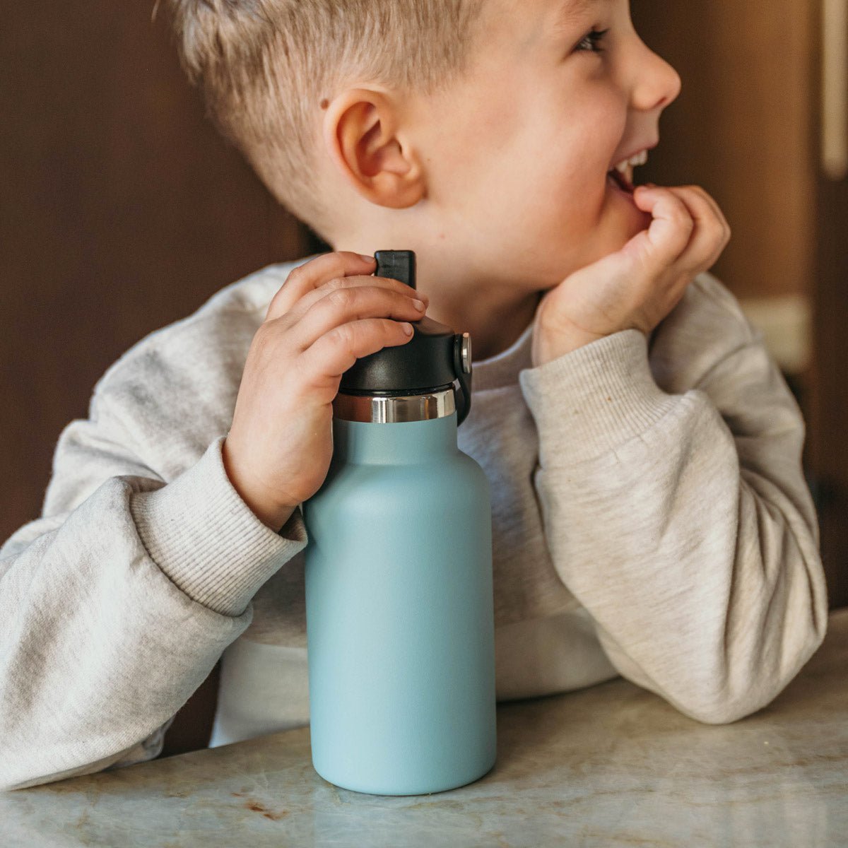 Stainless steel thermos drinking bottle - 350ml