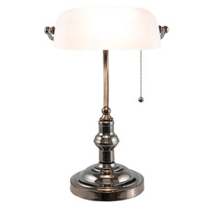 BureAlamp Banking Lampe 27x23x42 cm weißer Eisentischlampe